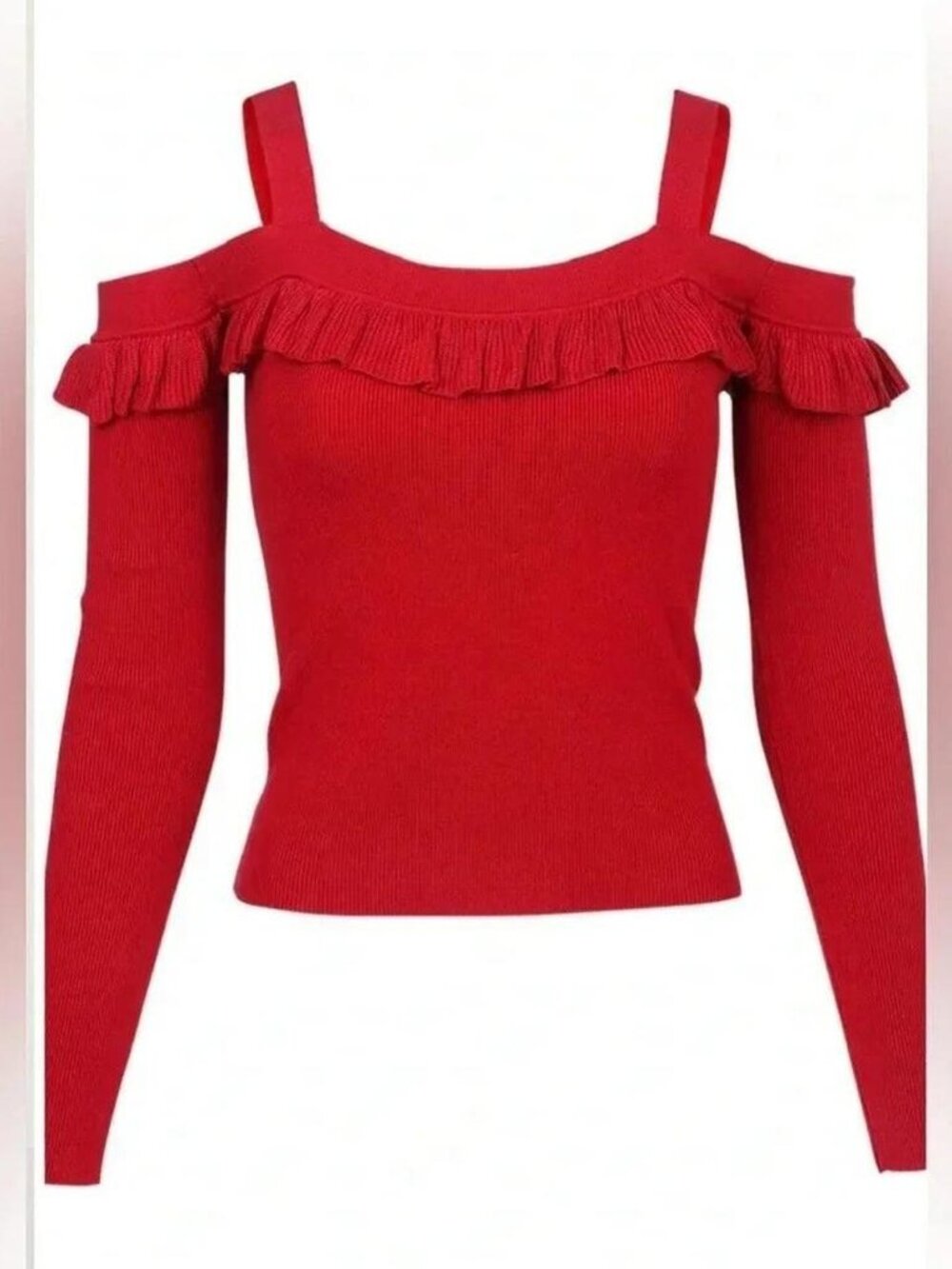 VENUS Large Cold Shoulder Ruffle Top - Picture 4 of 4
